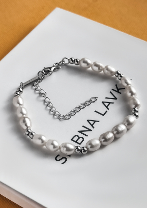 Браслет перлина Срібло 925° (родій) 978495