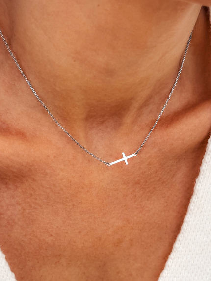 Кольє без вставок Срібло 925° (родій) 86083