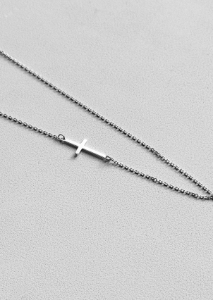 Кольє без вставок Срібло 925° (родій) 86083