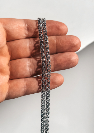Ланцюг Срібло 925° (оксидоване) 101042