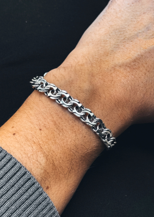 Браслет без вставок Срібло 925° (оксидоване) 102057