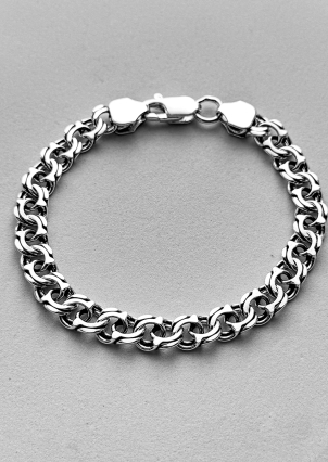 Браслет без вставок Срібло 925° (оксидоване) 102057