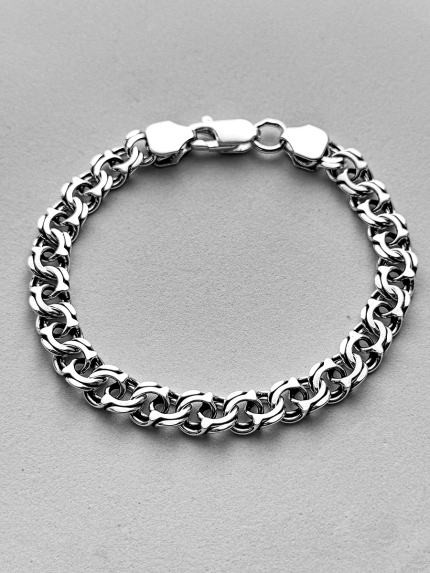 Браслет без вставок Срібло 925° (оксидоване) 102057