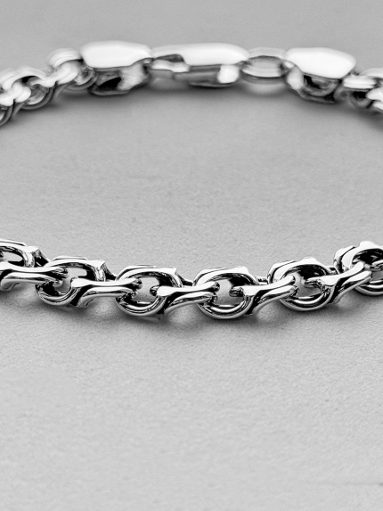 Браслет без вставок Срібло 925° (оксидоване) 102057