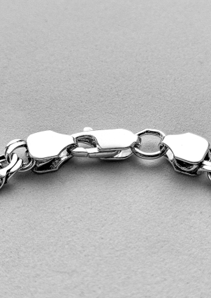 Браслет без вставок Срібло 925° (оксидоване) 102057