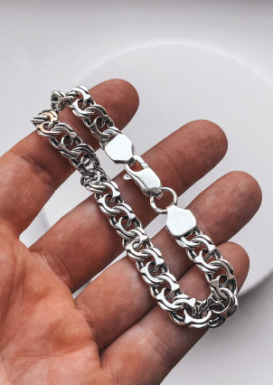 Браслет без вставок Срібло 925° (оксидоване) 102057