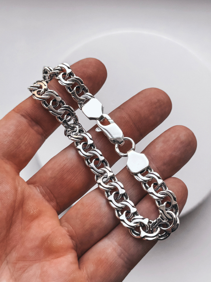 Браслет без вставок Срібло 925° (оксидоване) 102057