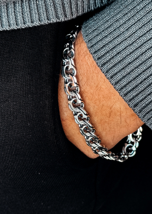 Браслет без вставок Срібло 925° (оксидоване) 102057