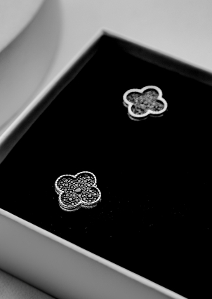 Сережки фіаніт Срібло 925° (родій) ск2фо2001