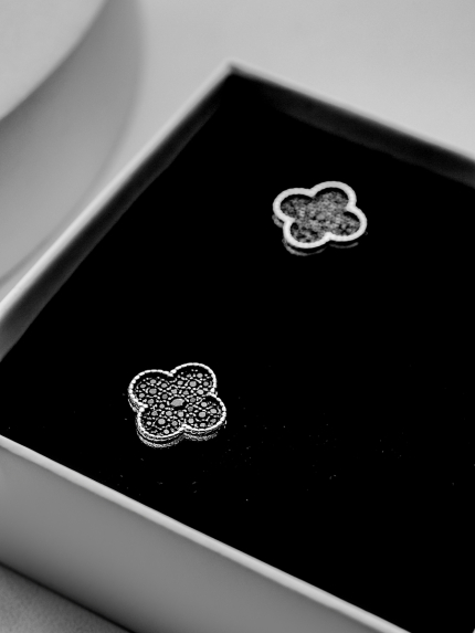 Сережки фіаніт Срібло 925° (родій) ск2фо2001