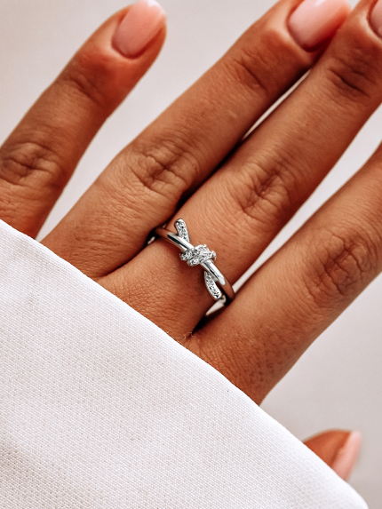 Каблучка Фіаніт (5А) Срібло 925° (родій) 5241407