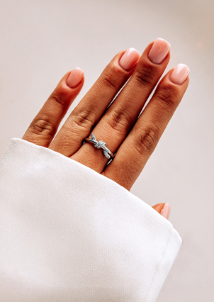 Каблучка Фіаніт (5А) Срібло 925° (родій) 5241407