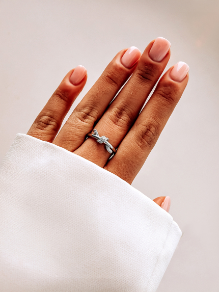 Каблучка Фіаніт (5А) Срібло 925° (родій) 5241407