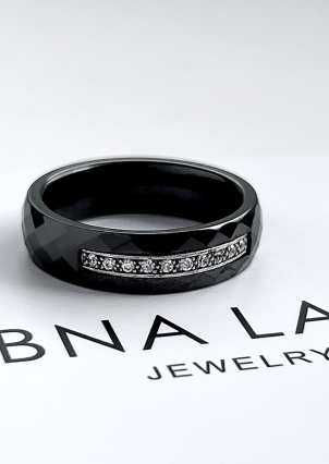 Каблучка Кераміка фіаніт срібло 925°/ ювелірна кераміка с1010ч