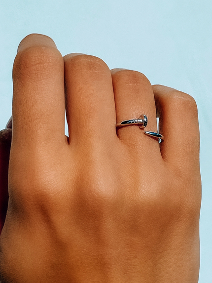 Pierścionek bez wkładów Srebro próby 925° (rod) k2/418