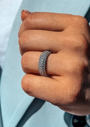 Каблучка фіаніт Срібло 925° (родій) 1196