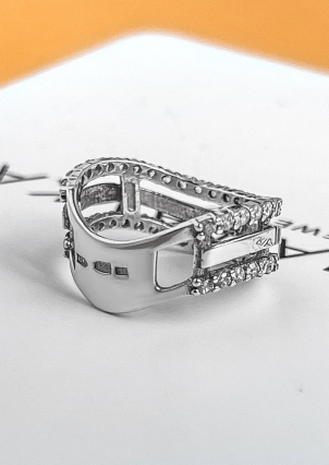 Каблучка фіаніт Срібло 925° золото 375° 000179